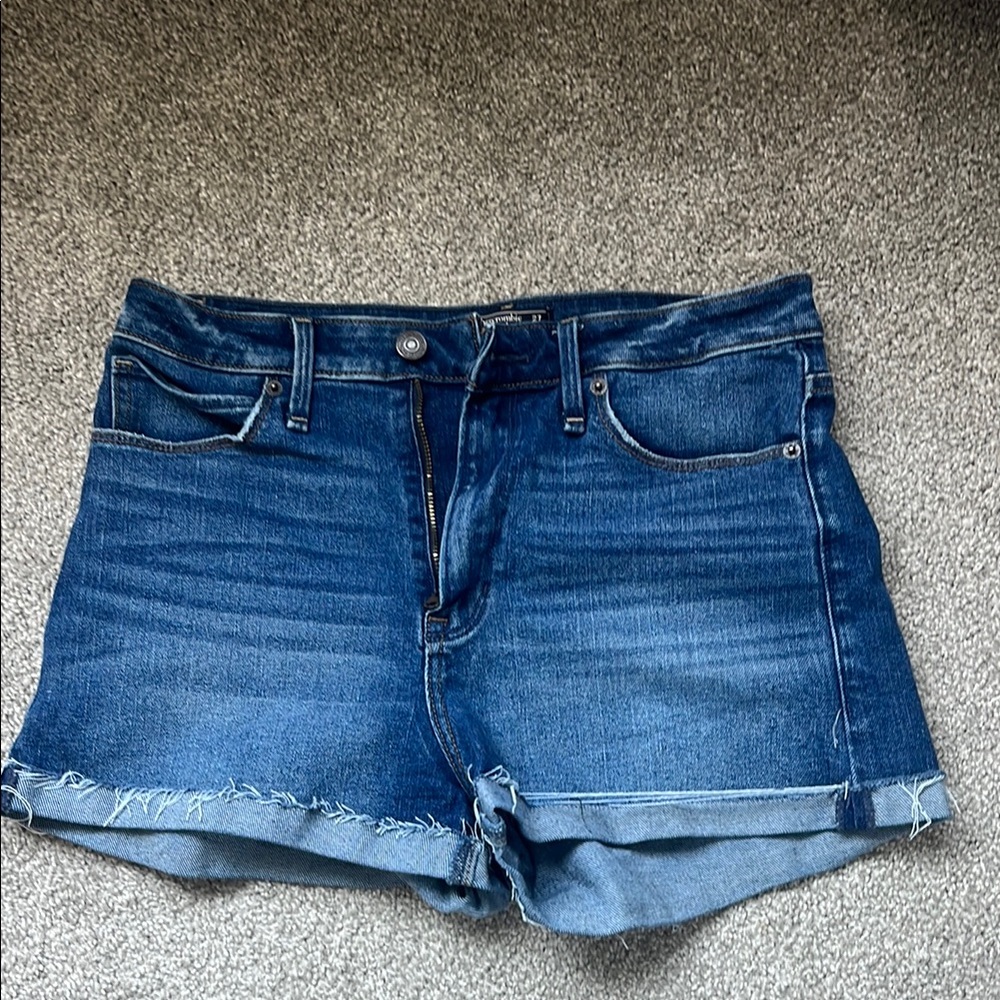 Abercrombie High Rise denim shorts